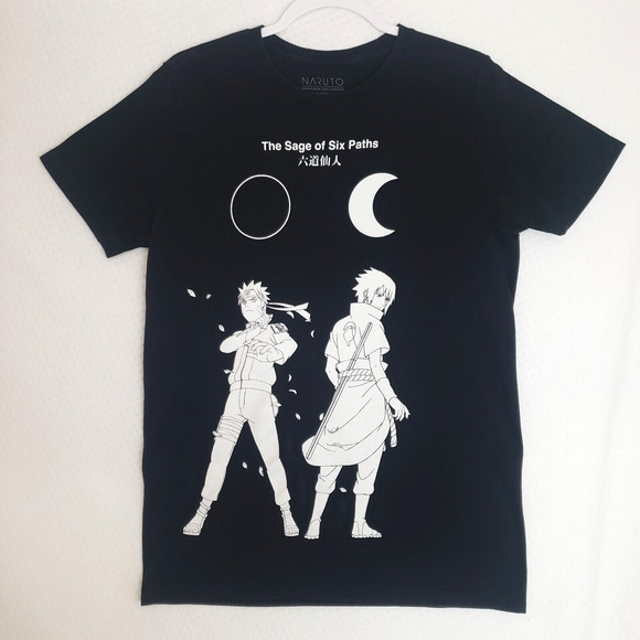 Vintage Y2K 2002 Shippuden Mens Naruto Medium‎ Black Sage of Six paths T-shirt - Picture 1 of 8